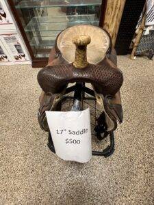 JS Farm and Ranch Winnie Feed Store Country Work Clothes Leather 17 Horse Saddle 1